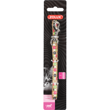 Zolux Brown 1M Cat Leash With Red Black Green Spots 